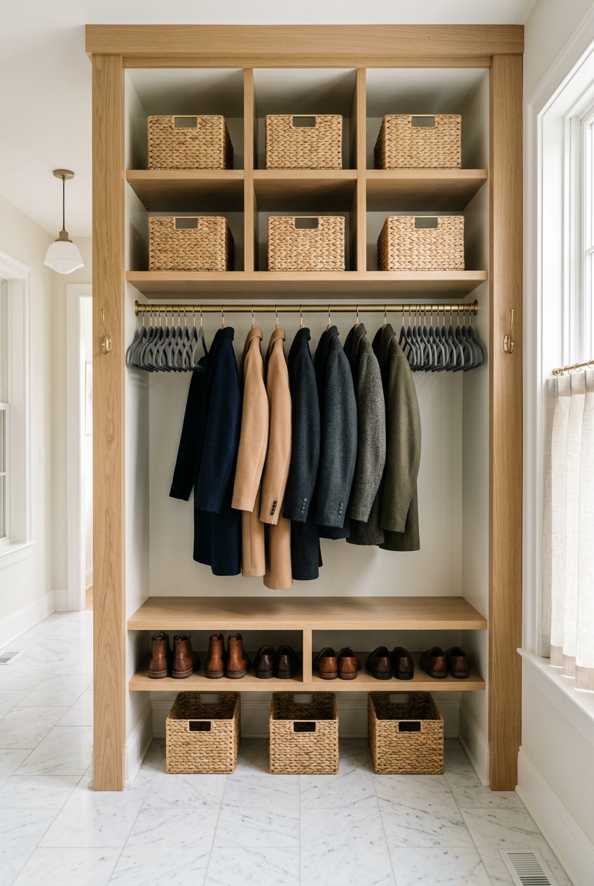 coat closet organization - 15 Coat Closet Organization for Every Budget