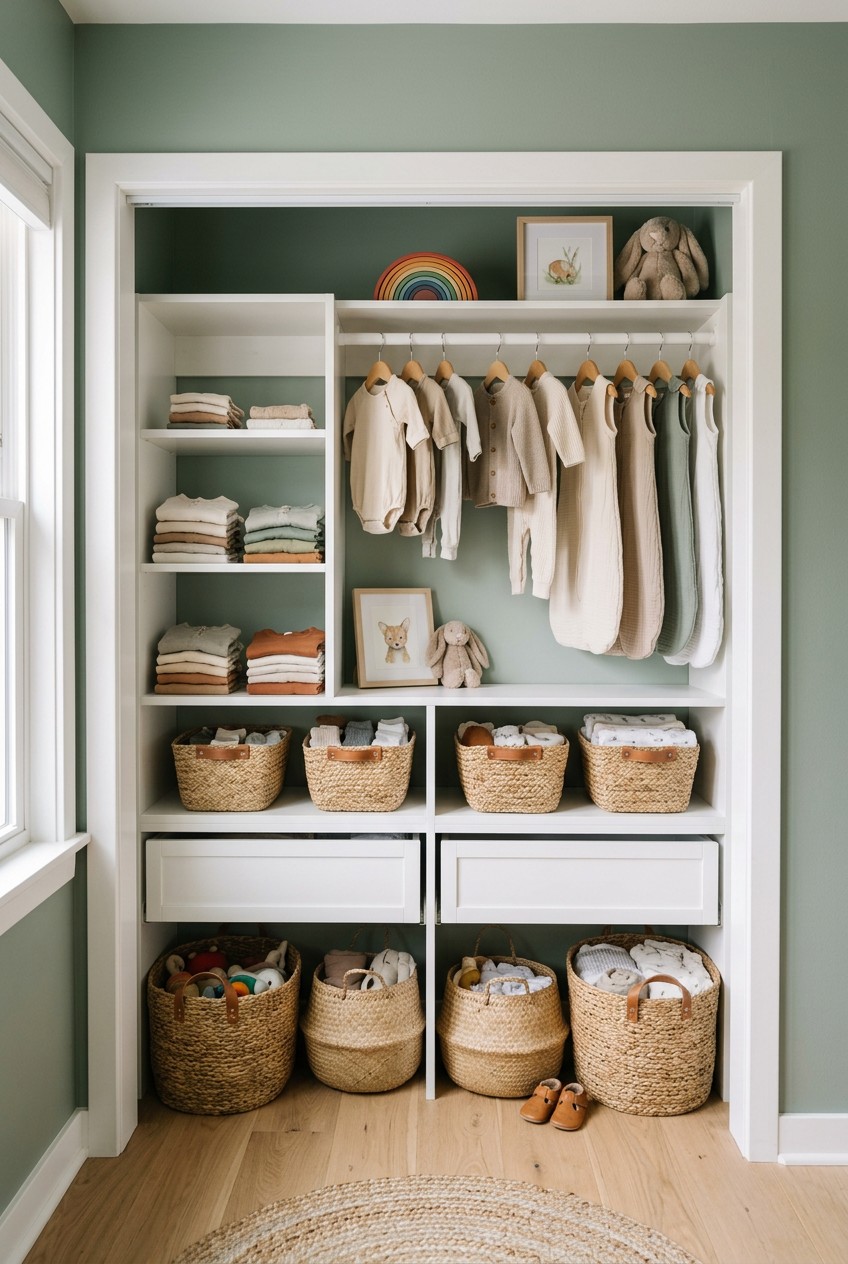 nursery closet organization - 12 Nursery Closet Organization You Need to See