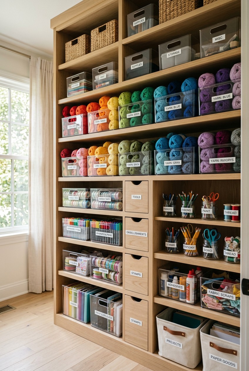 craft closet organization - 13 Craft Closet Organization for Every Budget