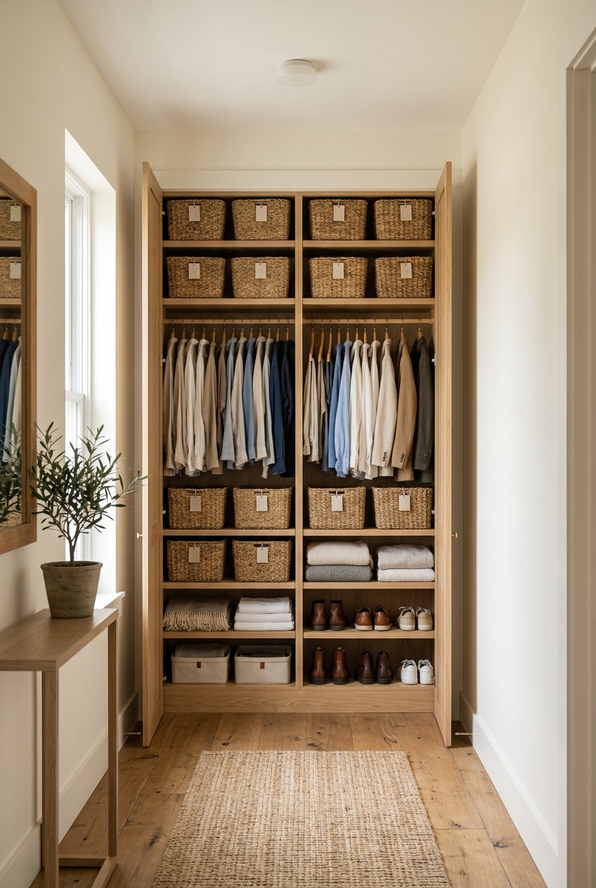 hallway closet organization - 14 Hallway Closet Organization That Actually Work