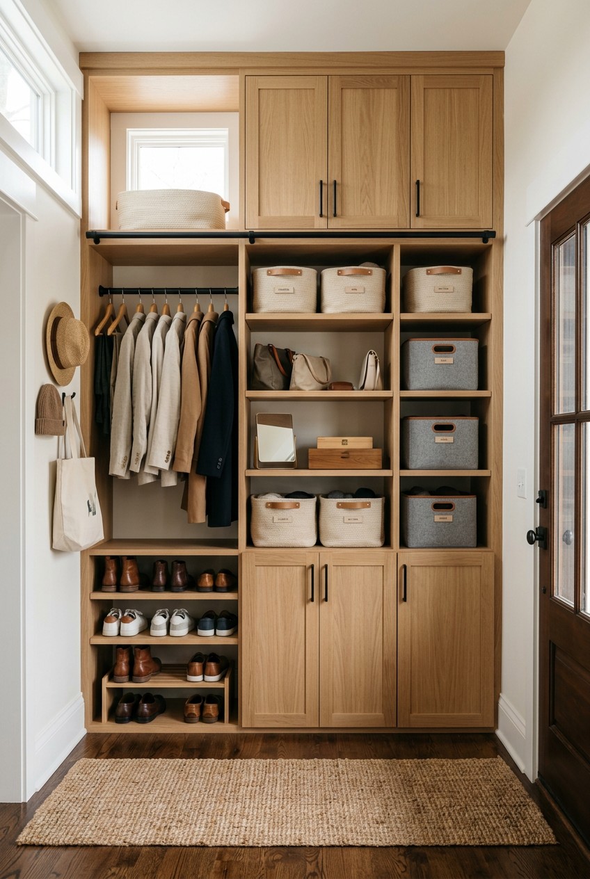 entryway closet organization - 14 Entryway Closet Organization That Actually Work