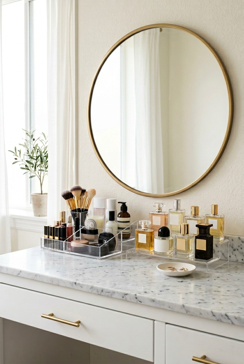 vanity makeup organization - 13 Vanity Makeup Organization Worth Trying