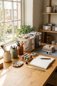 craft desk organization - 14 Craft Desk Organization Worth Trying