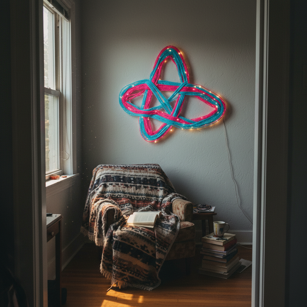 13. Neon Sign Alternative with Yarn