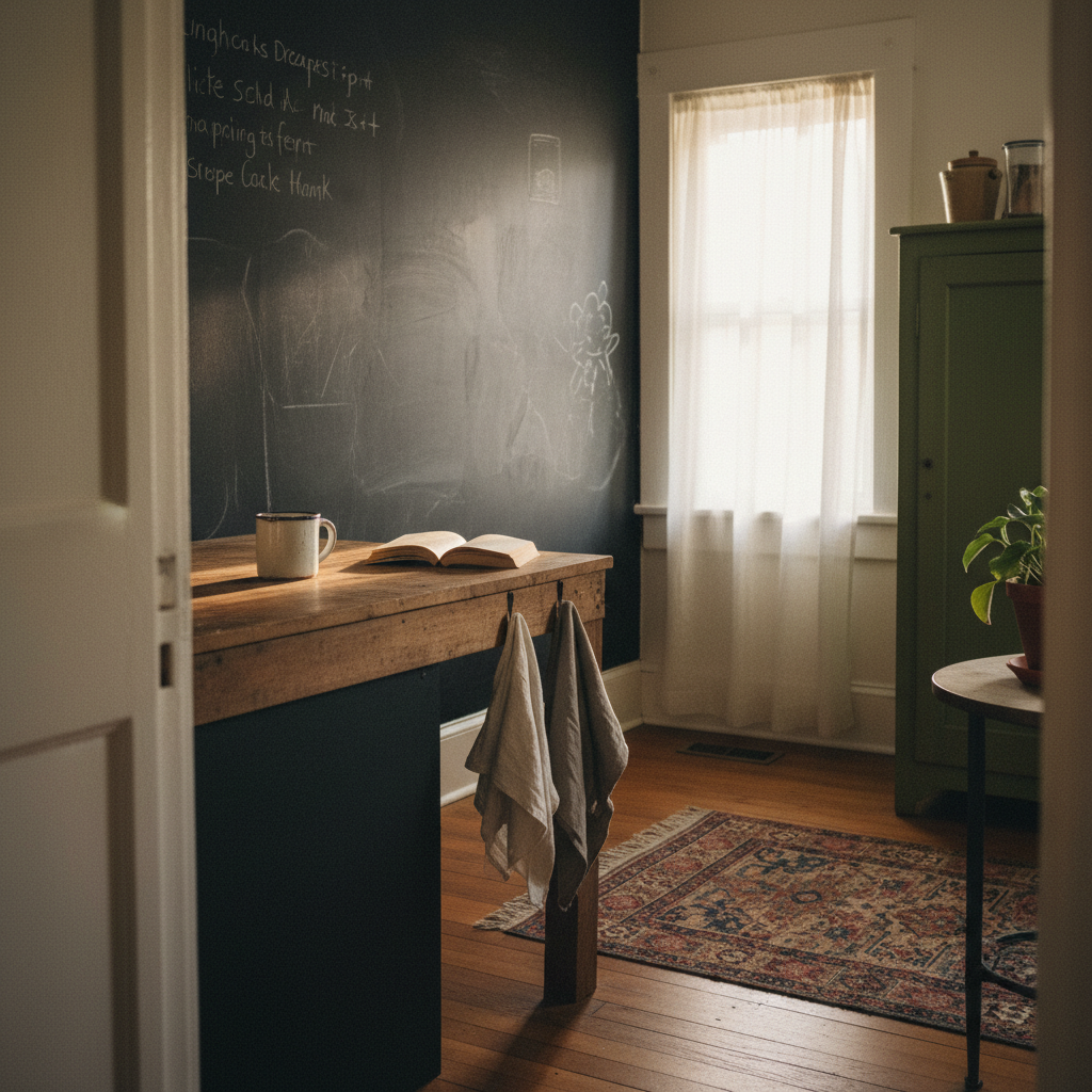 15. Chalkboard Paint Kitchen Backsplash